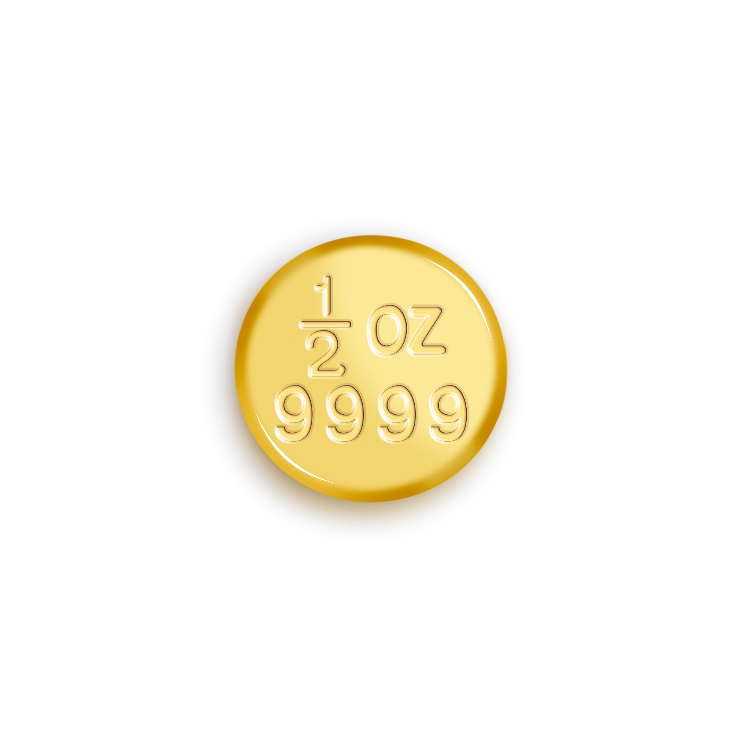 1/2oz ABC Gold Cast Bar 9999 Gold