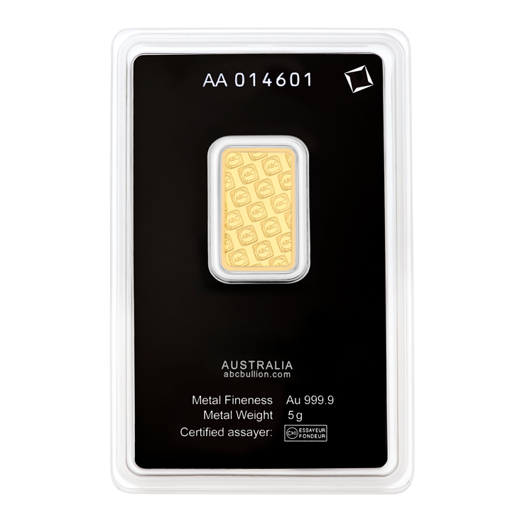 5g ABC Bullion Gold Minted Tablet 9999 Gold