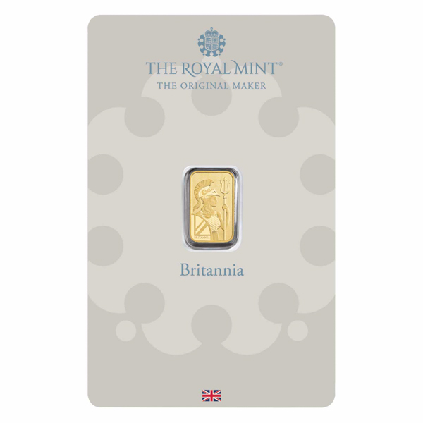1gram Britannia Gold Minted bar 9999 Gold