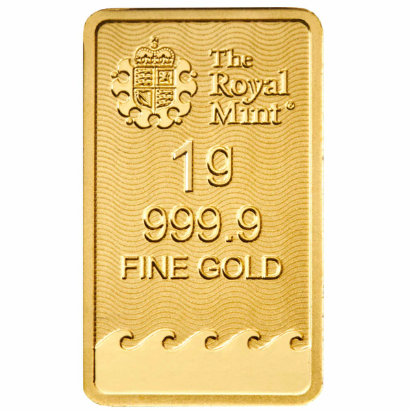 1gram Britannia Gold Minted bar 9999 Gold